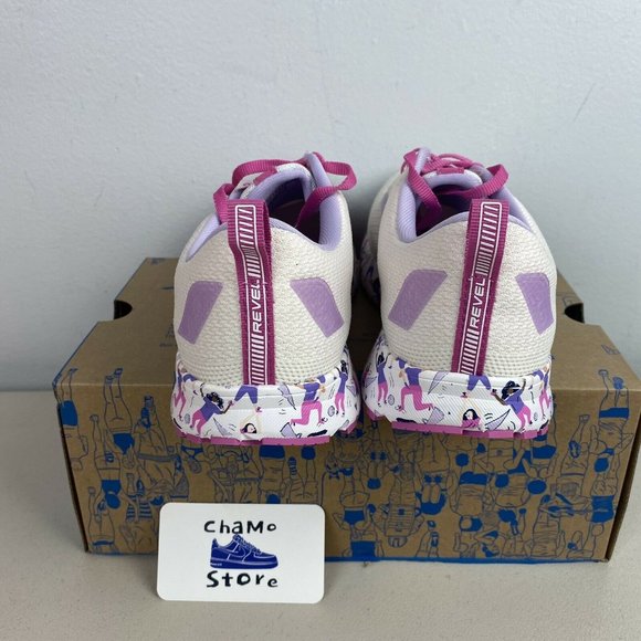 Brooks Revel 4 Womens Empower Her Running Shoes White Pink Unity - Picture 4 of 11